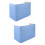 2Pcs Blue Desktop Baffle for Office Private Workstations PP 6