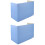 2Pcs Blue Desktop Baffle for Office Private Workstations PP 4