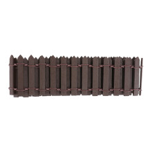 3Pcs Wood Mini Fence Coffee Color Decorative Picket Fence for Garden