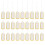 1000Pcs Golden White Jewelry Price Tags Paperboard Rectangular Hanging 1