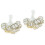 1000Pcs Golden White Jewelry Price Tags Paperboard Rectangular Hanging 5