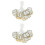 1000Pcs Golden White Jewelry Price Tags Paperboard Rectangular Hanging 6