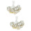 1000Pcs Golden White Jewelry Price Tags Paperboard Rectangular Hanging 8