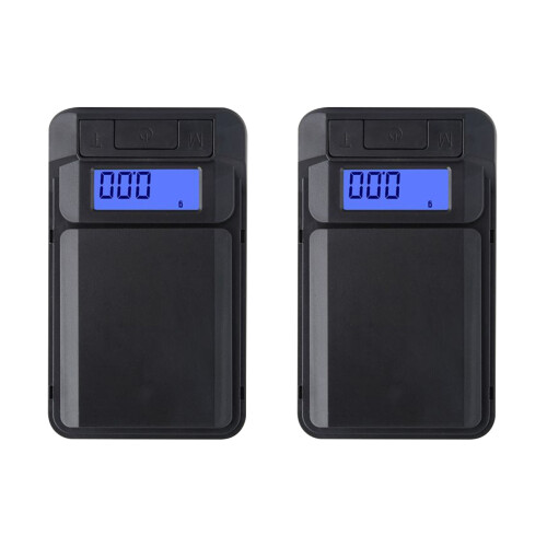 2Pcs Black Digital Jewelry Scale Pocket Mini High Precision Scale 1