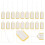 1000Pcs Golden White Jewelry Price Tags Paperboard Rectangular Hanging 11