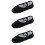 3Pcs Kids Dancing Shoes Black Canvas Sole Comfortable Flats 8