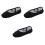 3Pcs Kids Dancing Shoes Black Canvas Sole Comfortable Flats 3