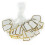 1000Pcs Golden White Jewelry Price Tags Paperboard Rectangular Hanging 2