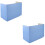 2Pcs Blue Desktop Baffle for Office Private Workstations PP 5