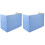 2Pcs Blue Desktop Baffle for Office Private Workstations PP 2