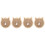 4Pcs Convenient Cat Scratcher Board Light Brown Durable Kitten Toy 4