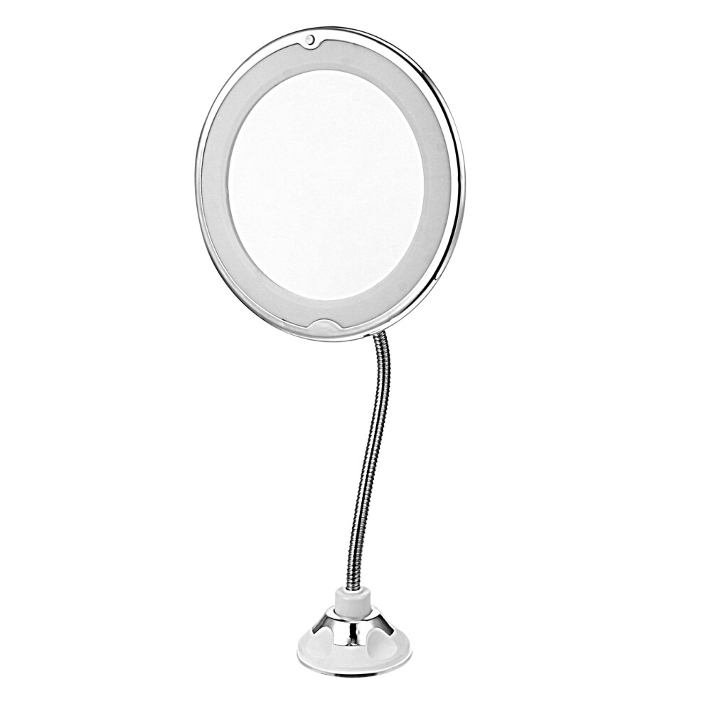 Ohphcall 2Pcs 10X Magnifying Led Makeup Mirror With Suction Cup For Desktop Use