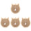 4Pcs Convenient Cat Scratcher Board Light Brown Durable Kitten Toy 2