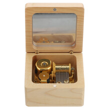 3Pcs Creative Maple Music Box Decoration Portable Wooden Gift