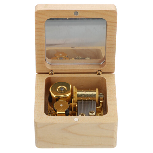 3Pcs Creative Maple Music Box Decoration Portable Wooden Gift