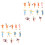 24Pcs Plastic People Figurines Assorted Color Miniature Human Models 3
