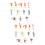 24Pcs Plastic People Figurines Assorted Color Miniature Human Models 7