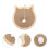 4Pcs Convenient Cat Scratcher Board Light Brown Durable Kitten Toy 8