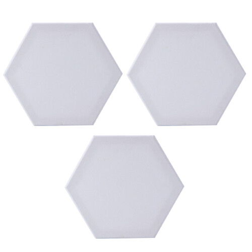 6Pcs Hexagon Canvas Boards White for Painting Artists DIY Projects