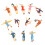 24Pcs Plastic People Figurines Assorted Color Miniature Human Models 9
