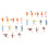 24Pcs Plastic People Figurines Assorted Color Miniature Human Models 4