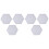 6Pcs Hexagon Canvas Boards White for Painting Artists DIY Projects 2