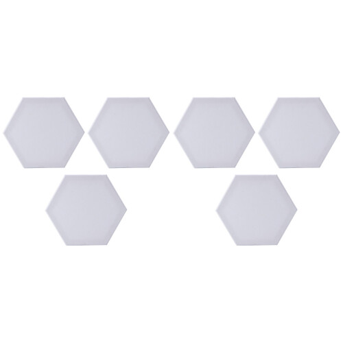 6Pcs Hexagon Canvas Boards White for Painting Artists DIY Projects 1
