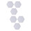 6Pcs Hexagon Canvas Boards White for Painting Artists DIY Projects 6