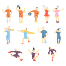 24Pcs Plastic People Figurines Assorted Color Miniature Human Models