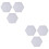 6Pcs Hexagon Canvas Boards White for Painting Artists DIY Projects 5