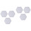 6Pcs Hexagon Canvas Boards White for Painting Artists DIY Projects 4