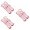3Sets Infant Spoon and Fork Feeding Set Pink Durable PP with Box 6
