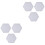 6Pcs Hexagon Canvas Boards White for Painting Artists DIY Projects 3