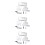 3Pcs Ruler Set Assorted Color Metal Compasses Ergonomic Drawing Kit 8