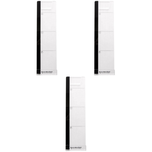 3Pcs Computer Monitor Memo Board White Side Panel Note Holder for Desk 2