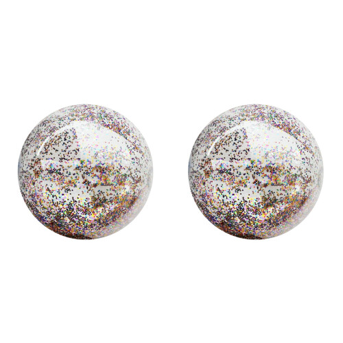 2Pcs Durable Multi Sequin Kids Inflatable Beach Balls Fun Outdoor 2