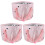 3Pcs Portable Foot Soak Basin Foldable Pink Foot Bath Bag with Handle 3