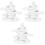 3Sets Ceramic Tableware Stand White Chopsticks Spoon Forks Holder 3