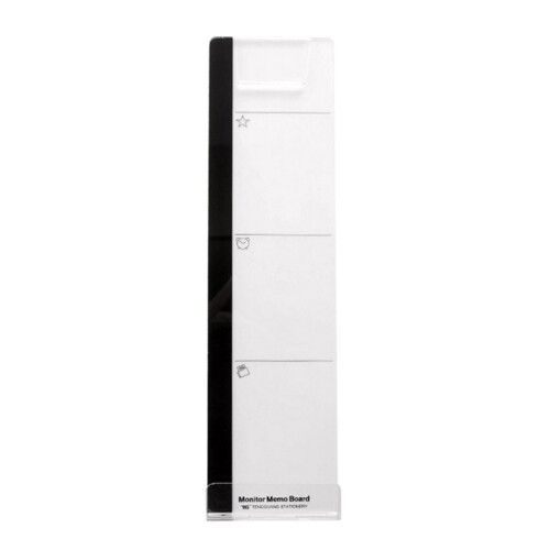 3Pcs Computer Monitor Memo Board White Side Panel Note Holder for Desk 1