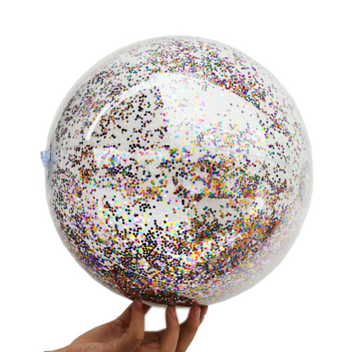 2Pcs Durable Multi Sequin Kids Inflatable Beach Balls Fun Outdoor 1