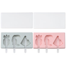 6Sets Silicone Ice Cream Maker Molds Fruit Bird Shapes Assorted Colors