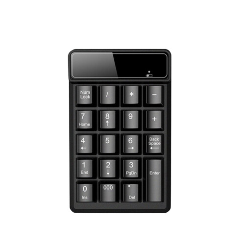2Pcs Black USB Number Pad Wireless Numeric Keypad Ergonomic Typing Use