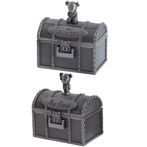 8Pcs Baby Tooth Storage Box Alloy Durable Grey Compact Keepsake Case