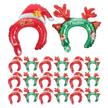 60Pcs Aluminum Foil Inflatable Headbands Cute Cartoon Party Hair Hoops