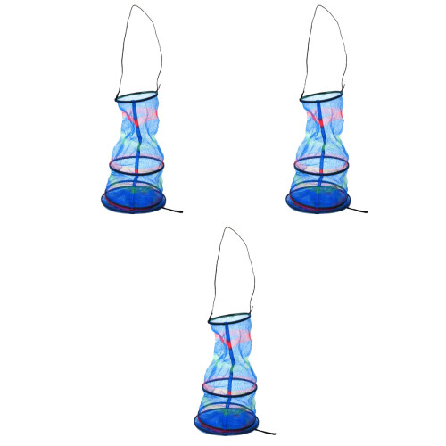 3Pcs Durable Nylon Foldable Net Portable Fishing Gear Mesh 2