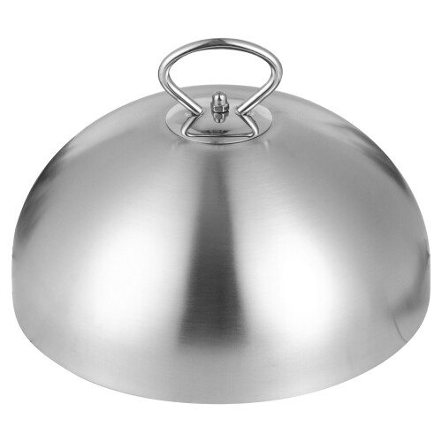 2Pcs Stainless Steel Cooking Domes Steak Covers Silver Kitchen Gadget 1