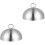 2Pcs Stainless Steel Cooking Domes Steak Covers Silver Kitchen Gadget 8