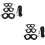 2Sets Durable Black Sugar Glider Rope Lightweight Small Pet Traction 7