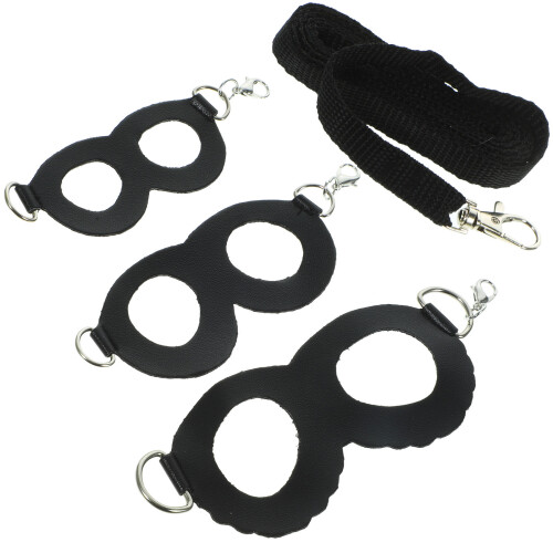 2Sets Durable Black Sugar Glider Rope Lightweight Small Pet Traction 1