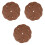 120Pcs Dark Brown 5 Inch Hook and Loop Sanding Discs Aluminium Oxide 3